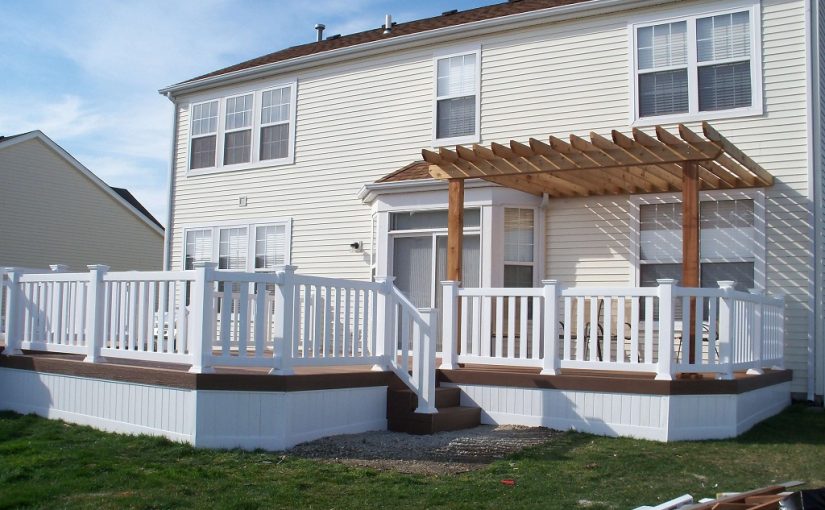 Photo of a maintenance free deck installed by America's Backyard Fencing and Decking.